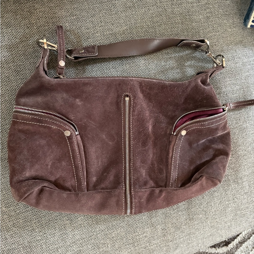 Longchamp suede shoulder bag - Picture 7 of 13